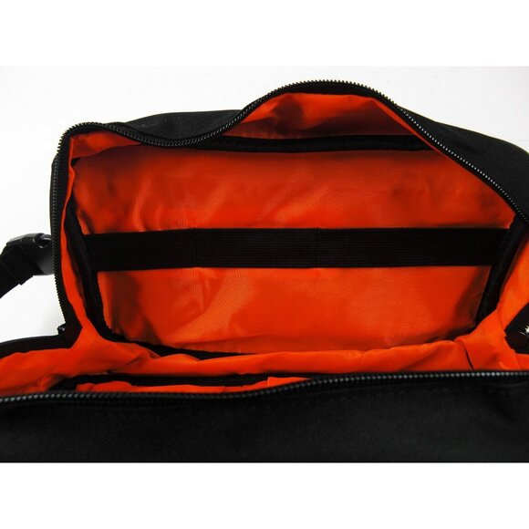 Mens Toiletry Bag with Zippers Canvas Case Organizer Portable Travel Black Kit - Picture 6 of 10